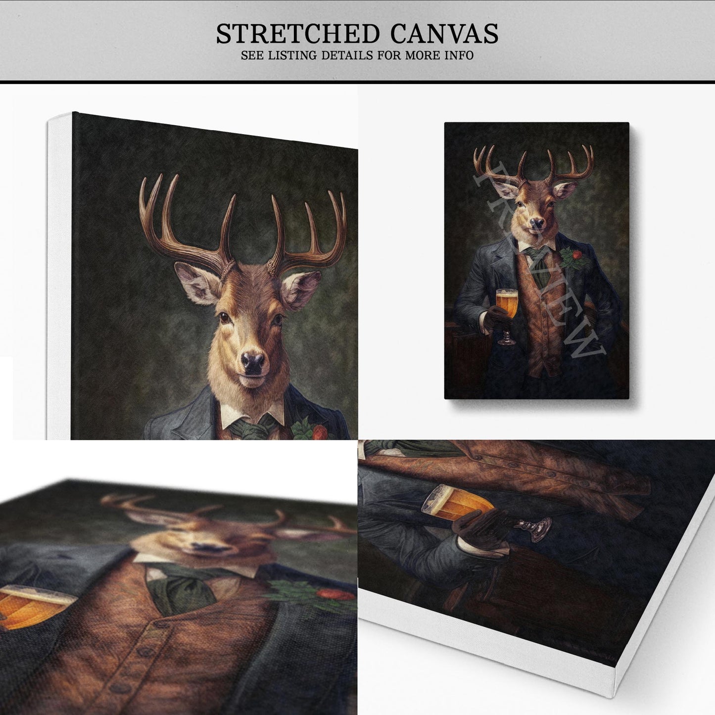 Stag_Gentleman_with_Beer_Canvas_-_Vintage_Panda_Designs