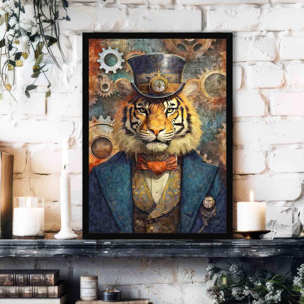 Steampunk_Tiger_Featured_Image_Black_Frame_-_Vintage_Panda_Designs