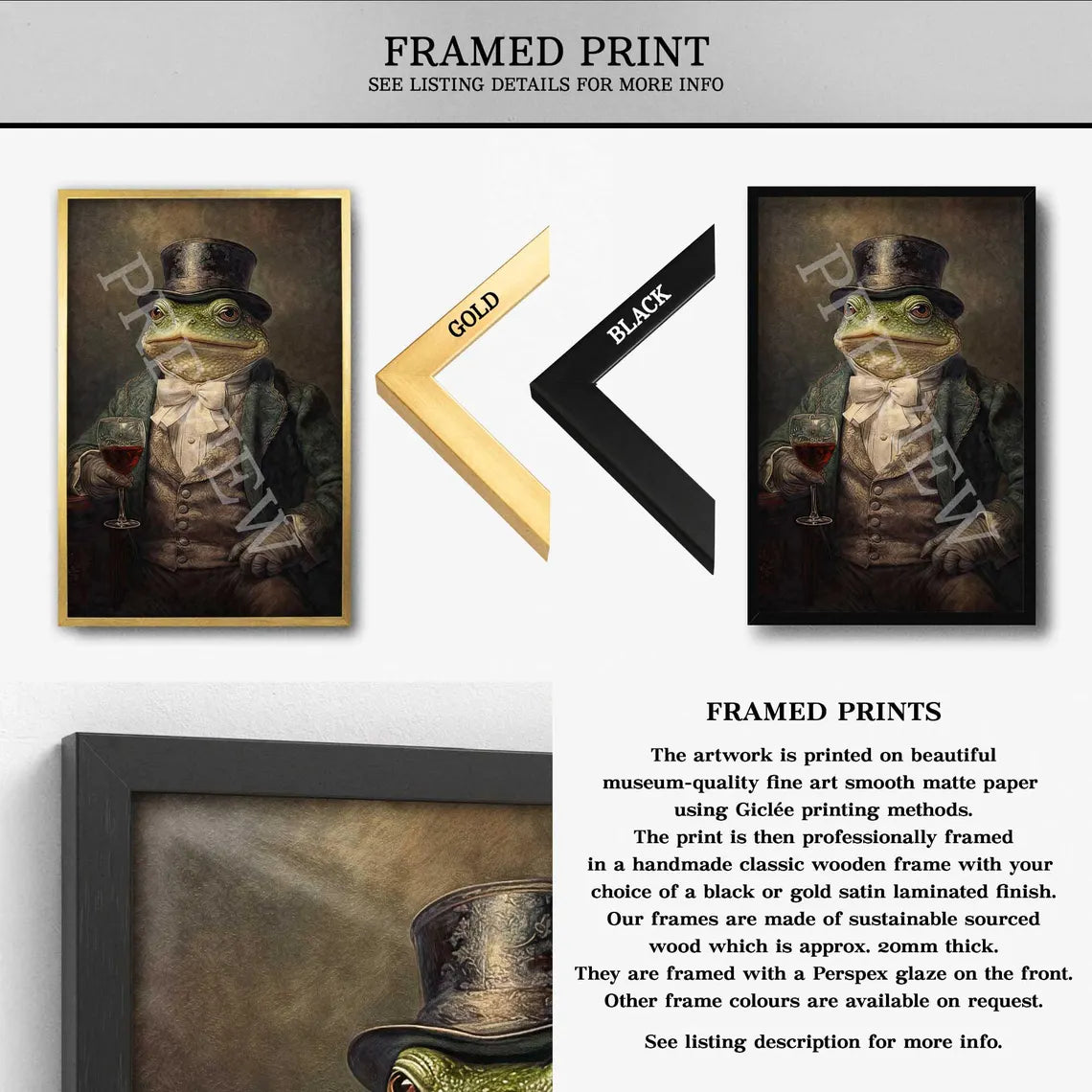 Toad Gentleman Wall Art Print