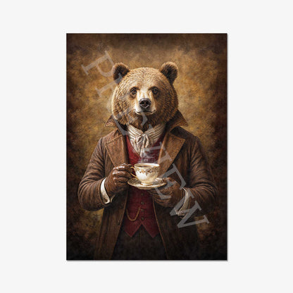 Bear_Drinking_Tea_Print_by_Vintage_Panda_Designs