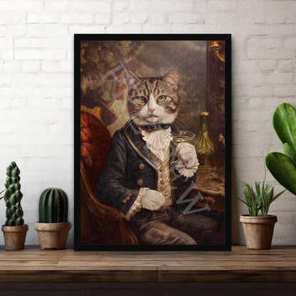 Cat_with_Cocktail_Frame_Example_1_-_Vintage_Panda_Designs