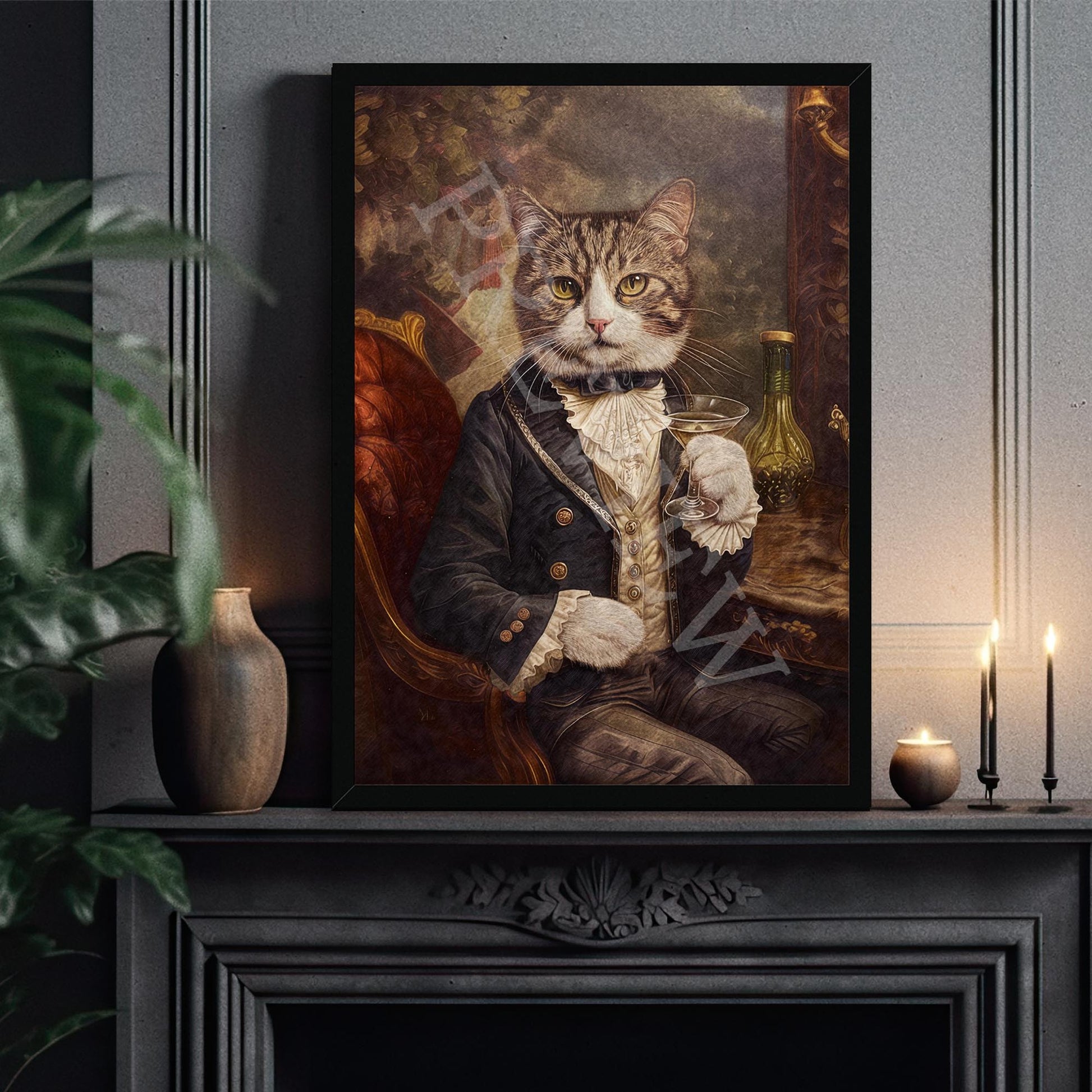 Cat_with_Cocktail_Frame_Example_2_-_Vintage_Panda_Designs