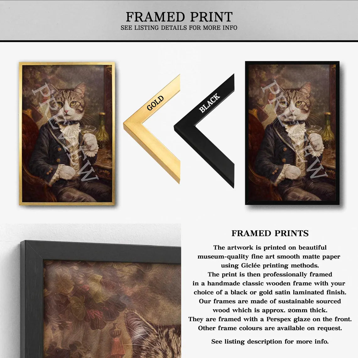 Cat_with_Cocktail_Framed_Print_by_Vintage_Panda_Designs