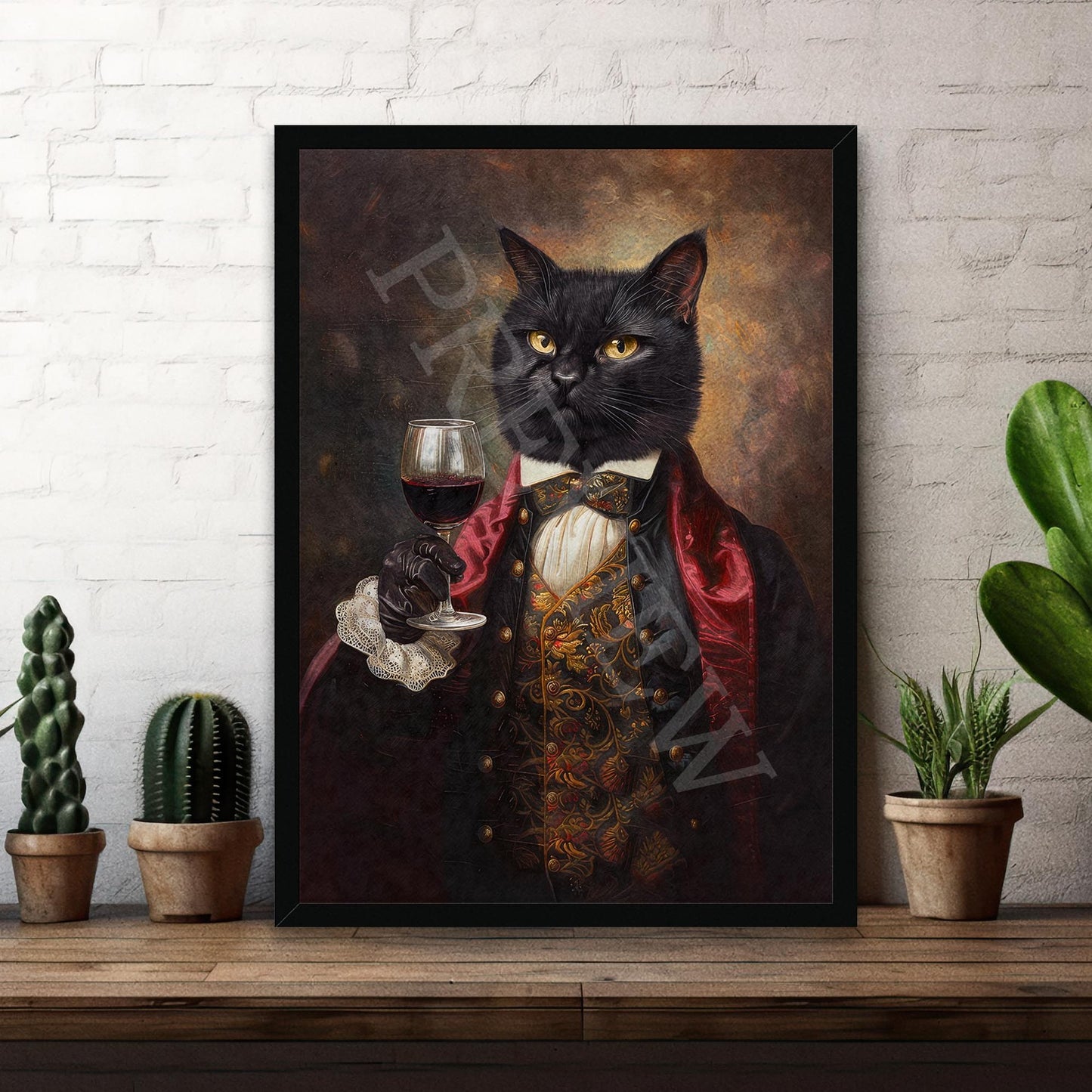 Cat_with_Wine_Portrait_Portrait_Frame_1_-_Vintage_Panda_Designs