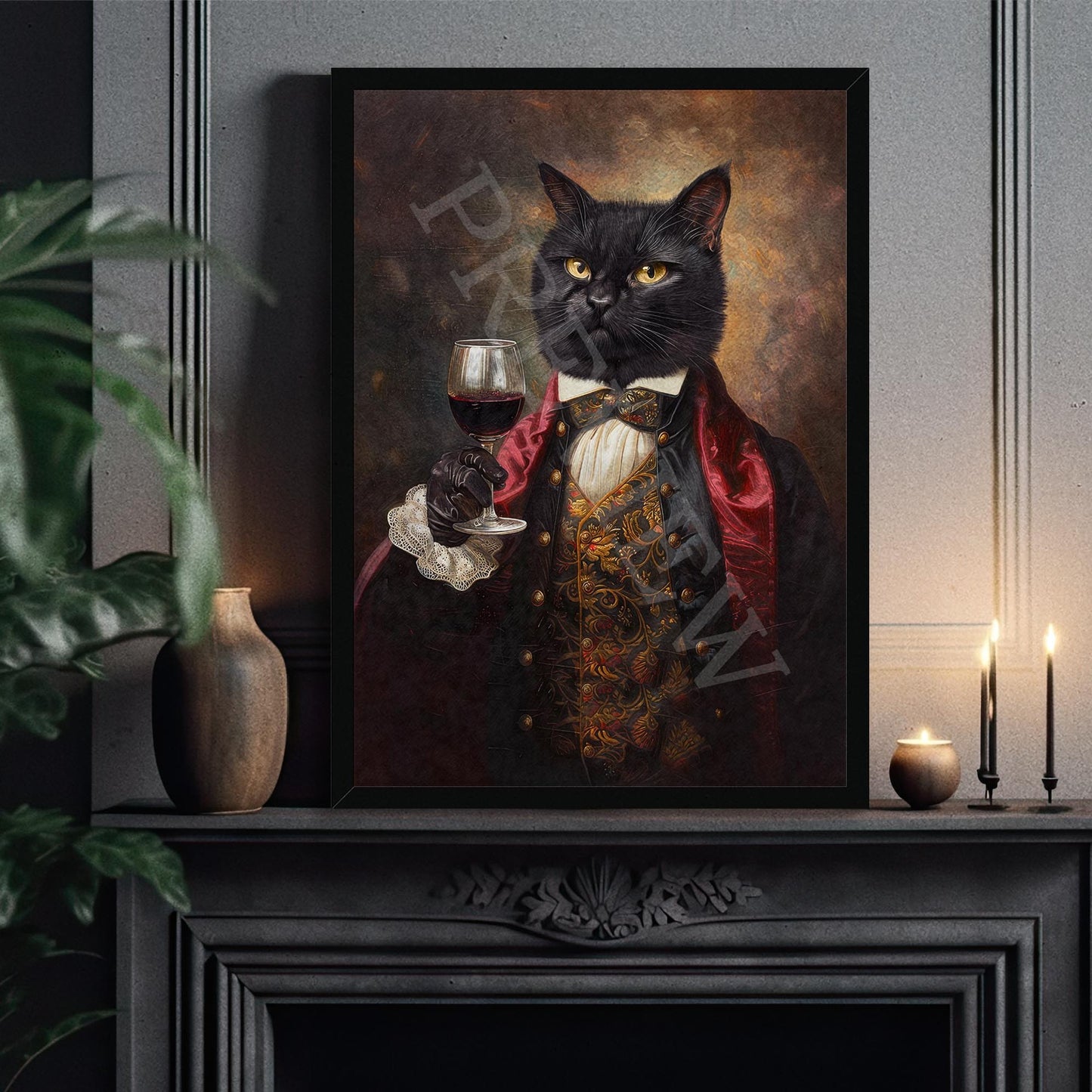 Cat_with_Wine_Portrait_Portrait_Frame_2_-_Vintage_Panda_Designs