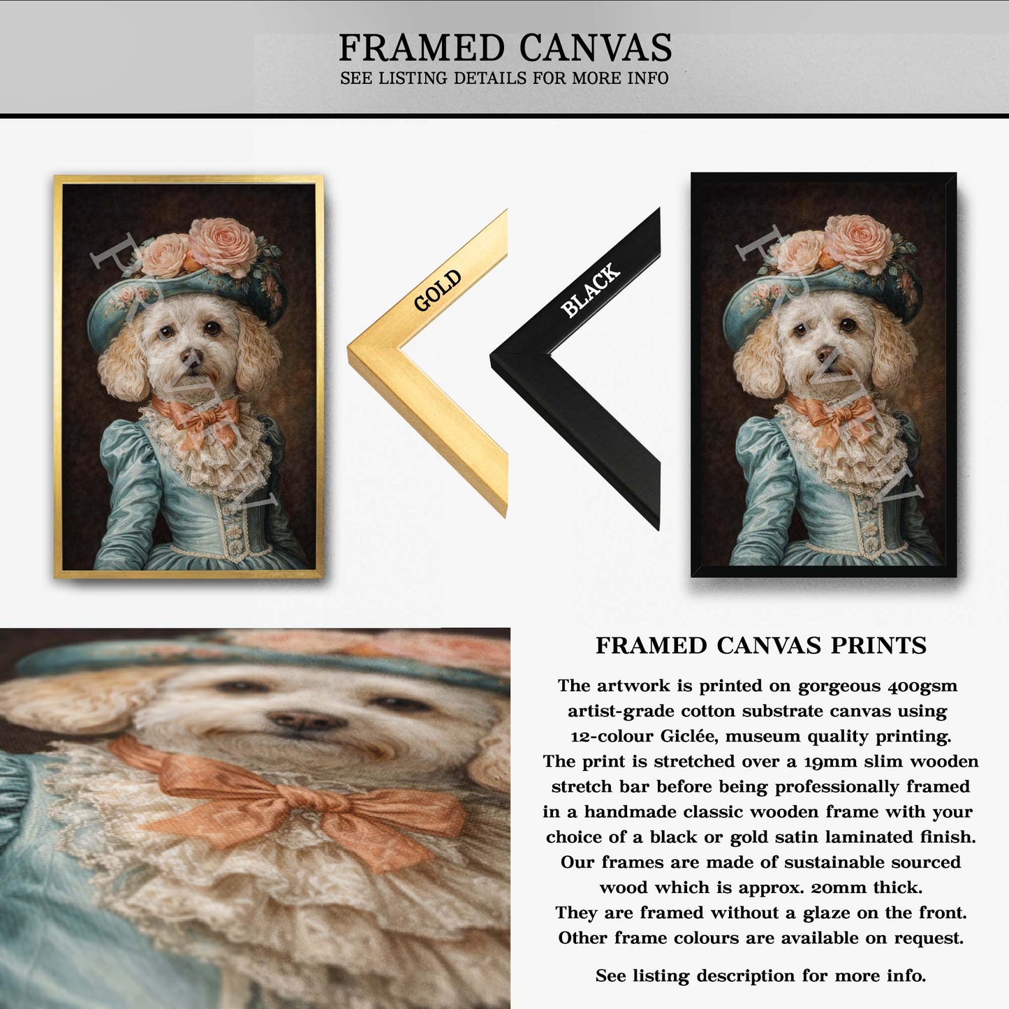 Cavapoo_Lady_Portrait_Framed_Canvas_by_Vintage_Panda_Designs