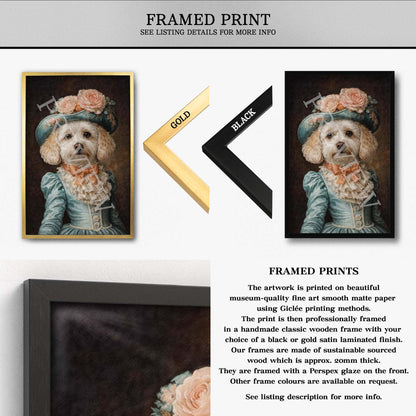 Cavapoo_Lady_Portrait_Framed_Print_by_Vintage_Panda_Designs