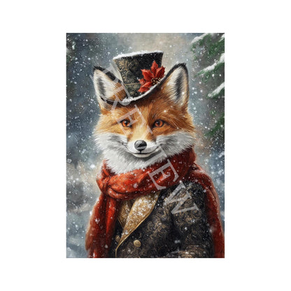 Christmas_Winter_Fox_Print_-_Vintage_Panda_Designs
