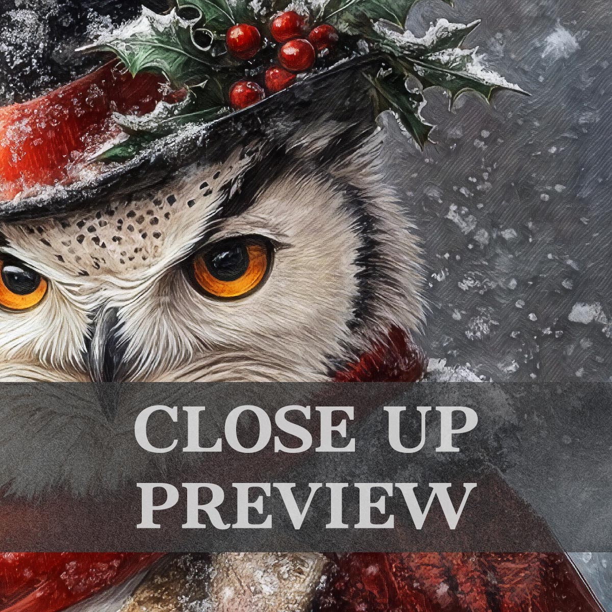 Christmas_Winter_Owl_Close_Up_-_Vintage_Panda_Designs