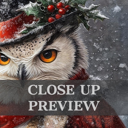 Christmas_Winter_Owl_Close_Up_-_Vintage_Panda_Designs