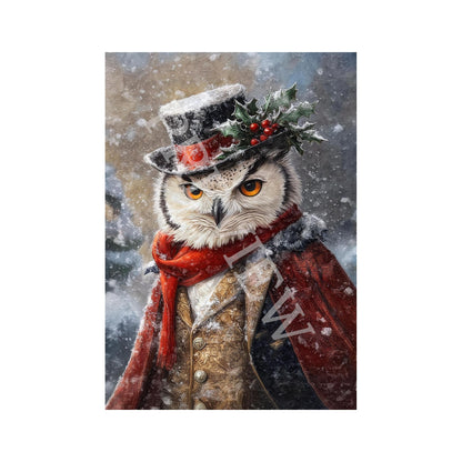 Christmas_Winter_Owl_Print_-_Vintage_Panda_Designs