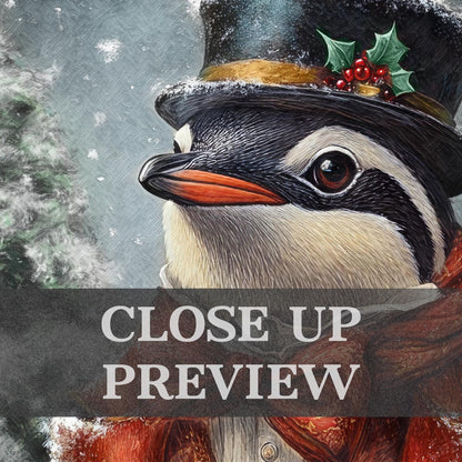 Christmas_Winter_Penguin_Close_Up_-_Vintage_Panda_Designs