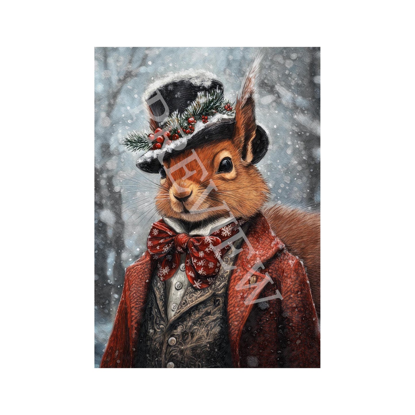 Christmas_Winter_Squirrel_Print_-_Vintage_Panda_Designs