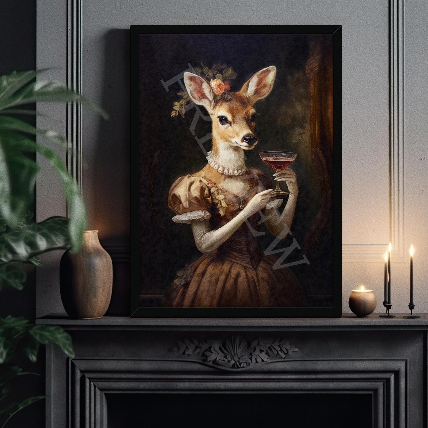 Deer_Lady_Cocktail_Frame_Example_1_-_Vintage_Panda_Designs