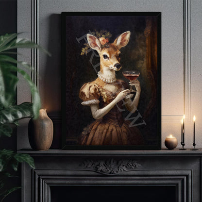 Deer_Lady_Cocktail_Frame_Example_1_-_Vintage_Panda_Designs