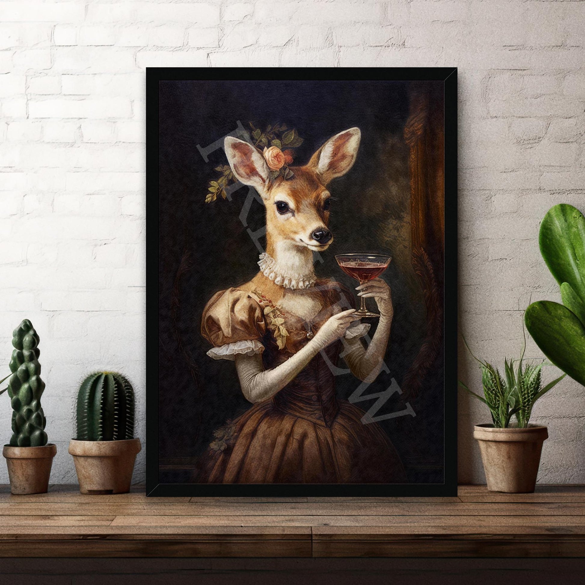 Deer_Lady_Cocktail_Frame_Example_2_-_Vintage_Panda_Designs