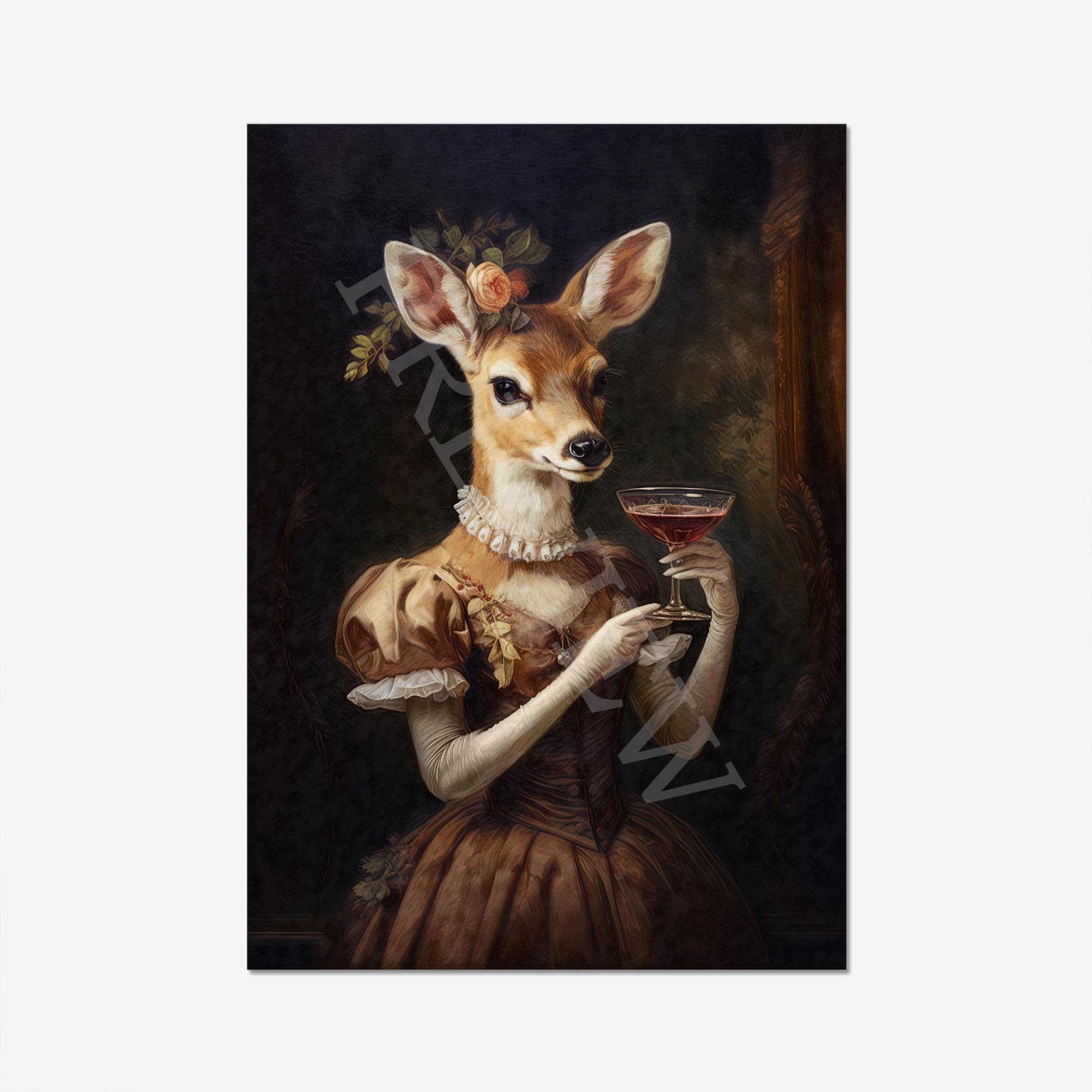 Deer_Lady_Cocktail_Print_Only_-_Vintage_Panda_Designs