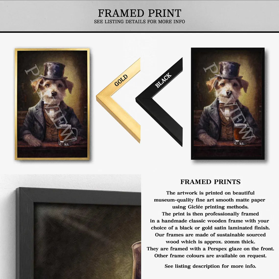 Dog_Drinking_Pint_of_Beer_Framed_Print_by_Vintage_Panda_Designs