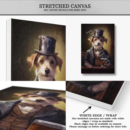Dog_Drinking_Pint_of_Beer_Stretched_Canvas_by_Vintage_Panda_Designs