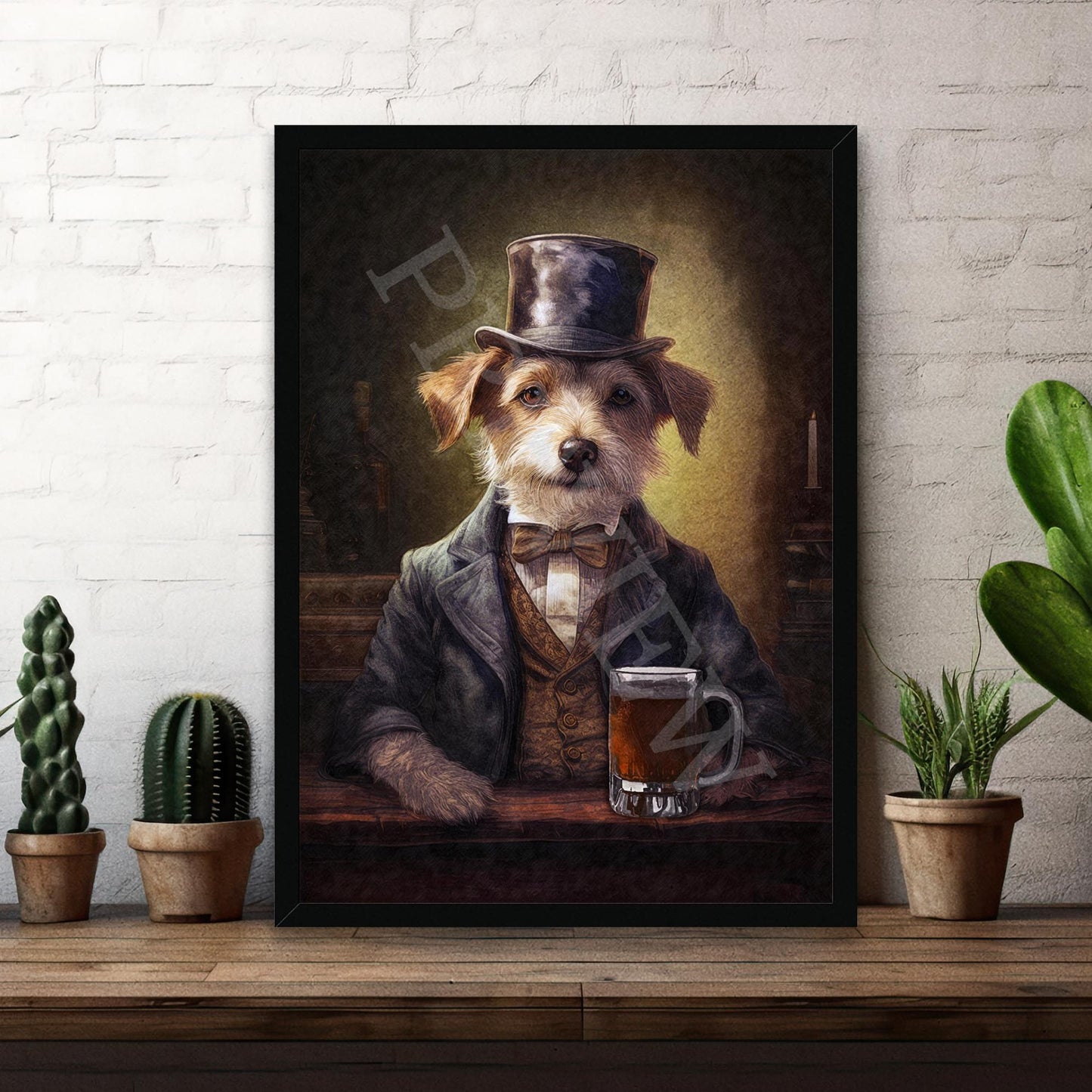 Dog_with_Pint_Portrait_Frame_1_-_Vintage_Panda_Designs