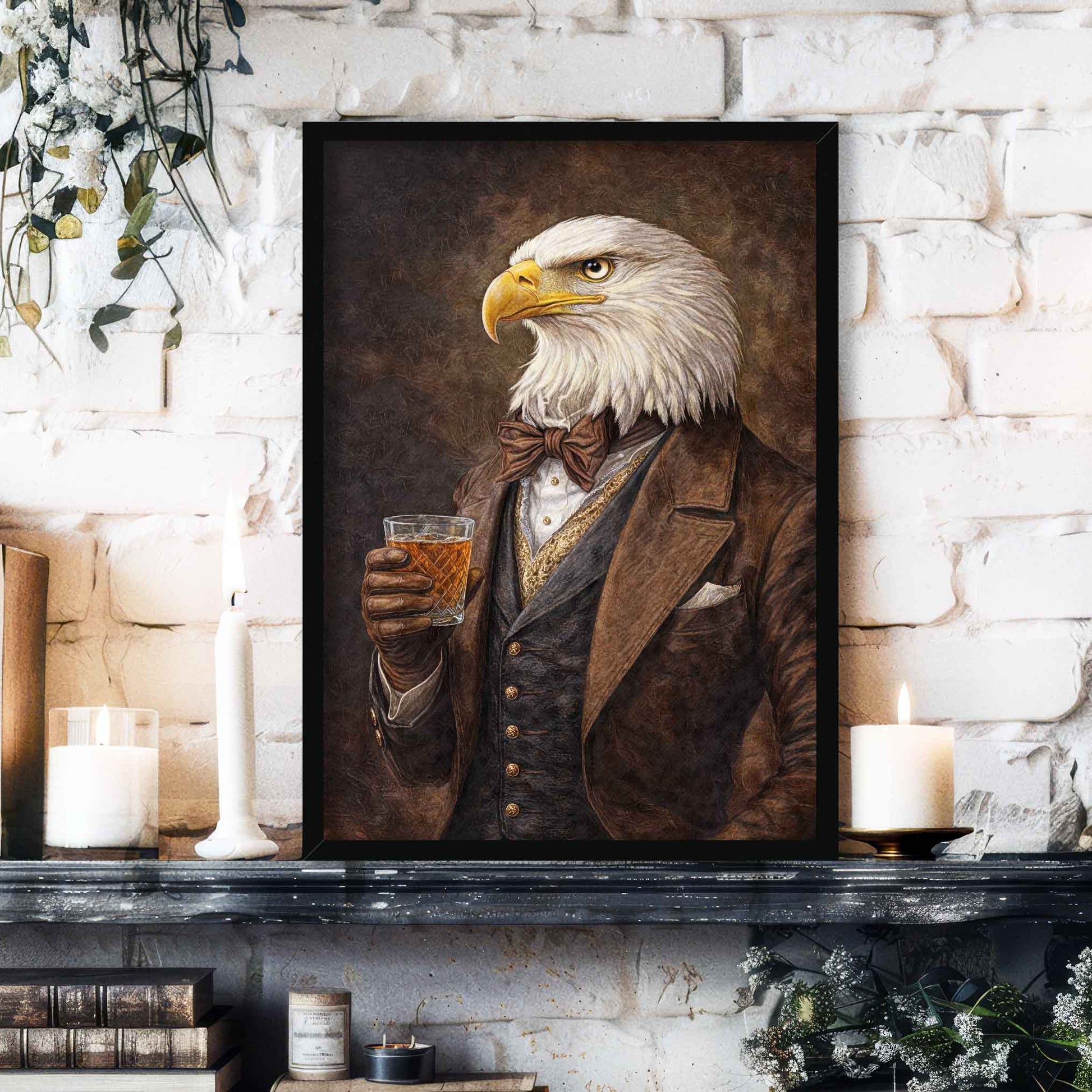 Eagle_Drinking_Bourbon_Featured_by_Vintage_Panda_Designs