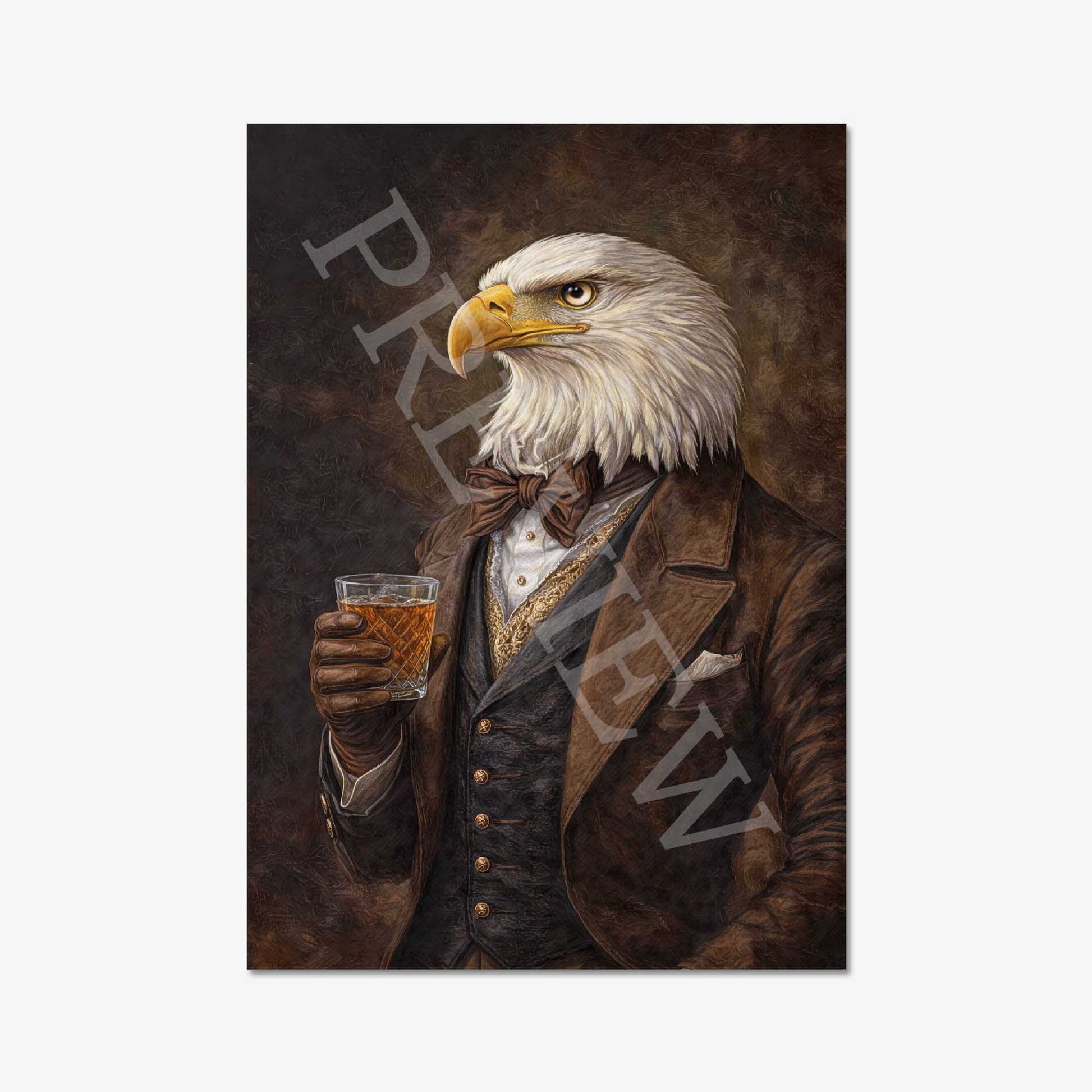 Eagle_Drinking_Bourbon_Print_Only_Preview_by_Vintage_Panda_Designs