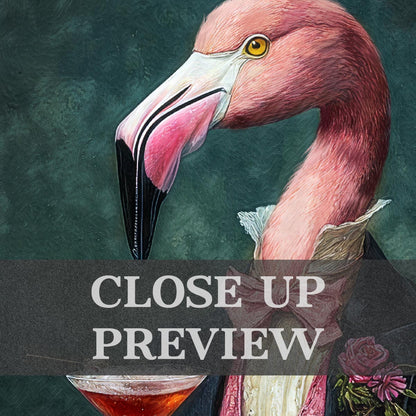 Flamingo_Man_with_Cocktail_Close_Up_-_Vintage_Panda_Designs