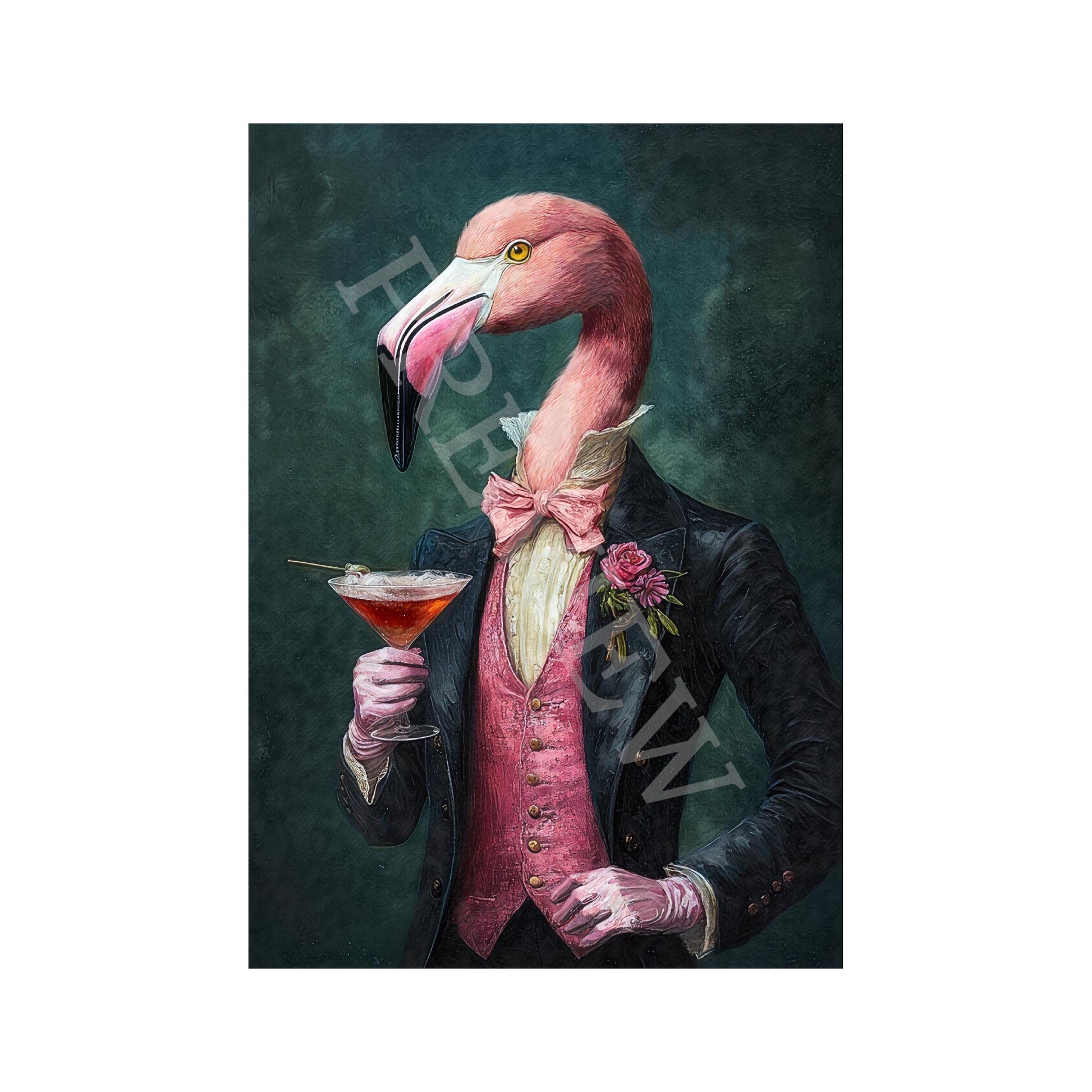 Flamingo_Man_with_Cocktail_Print_Only_-_Vintage_Panda_Designs