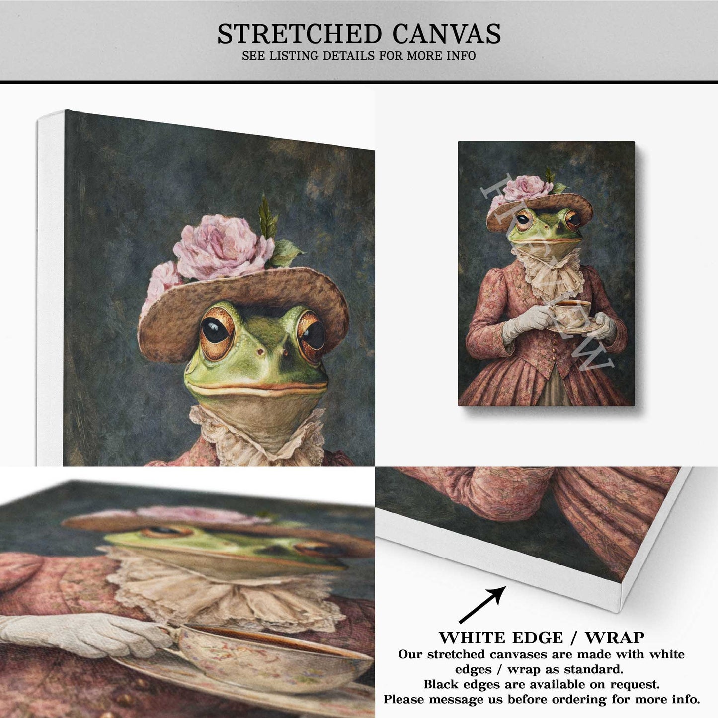Frog_Lady_with_Tea_Portrait_Stretched_Canvas_-_Vintage_Panda_Designs