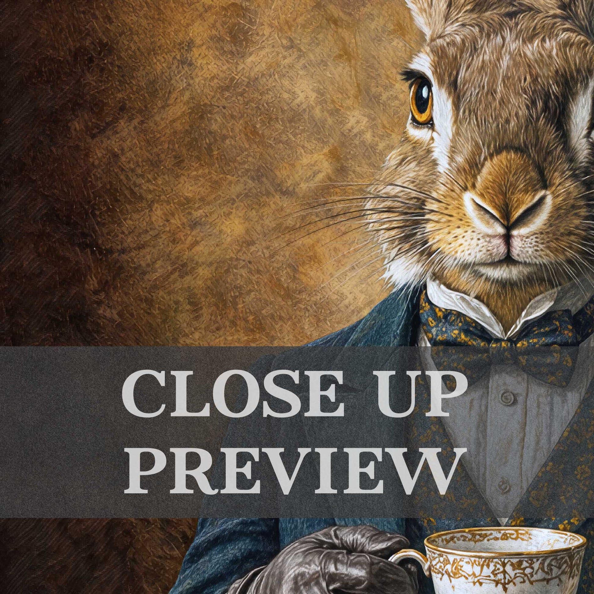 Hare_Drinking_Tea_Close_Up_by_Vintage_Panda_Designs