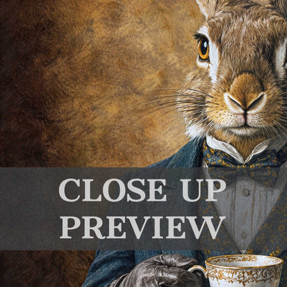 Hare_Drinking_Tea_Close_Up_by_Vintage_Panda_Designs