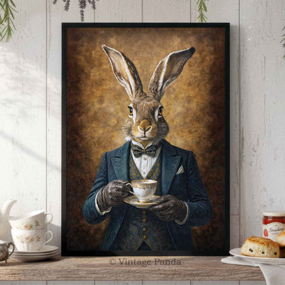 Hare_Drinking_Tea_Featured_Image_by_Vintage_Panda_Designs