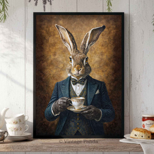 Hare_Drinking_Tea_Featured_Image_by_Vintage_Panda_Designs