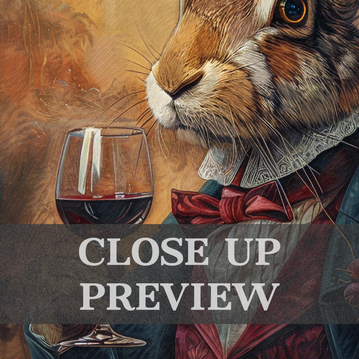 Hare_with_Wine_Portrait_Close_Up_-_Vintage_Panda_Designs