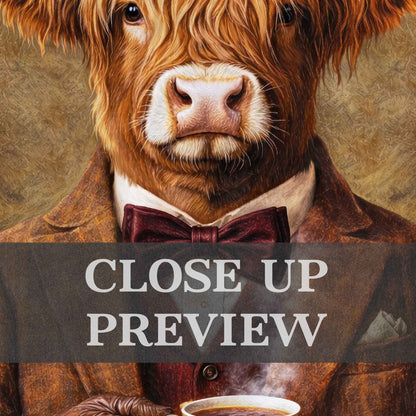 Highland_Cow_Drinking_Tea_Close_Up_by_Vintage_Panda_Designs