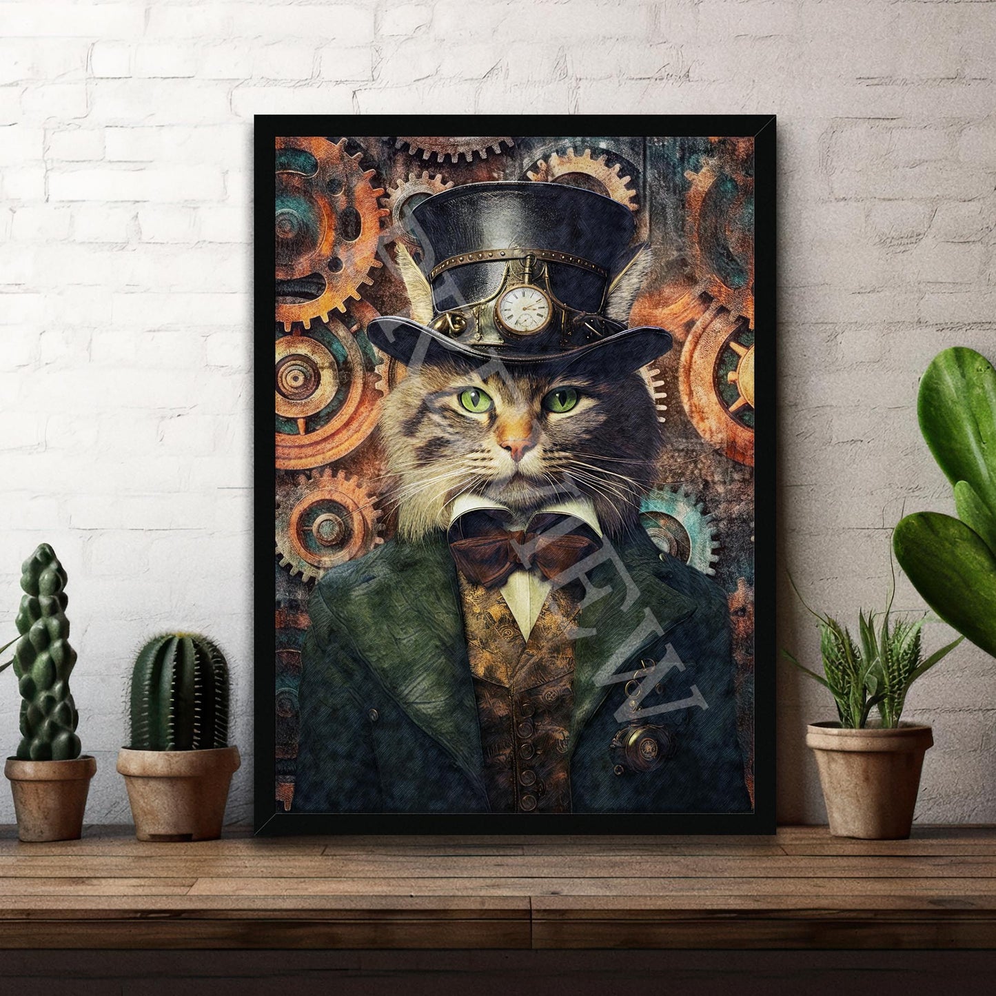 Steampunk_Cat_Frame_Example_2_-_Vintage_Panda_Designs
