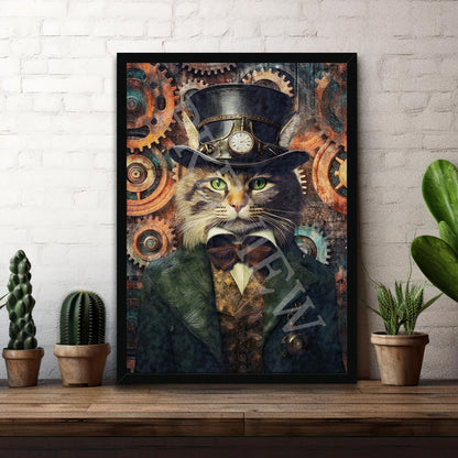 Steampunk_Cat_Frame_Example_2_-_Vintage_Panda_Designs