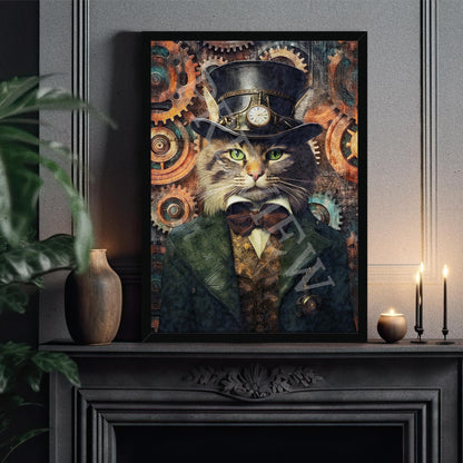 Steampunk_Cat_Frame_Example_3_-_Vintage_Panda_Designs