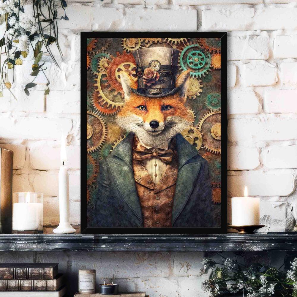 Steampunk_Fox_Featured_Image_Black_Frame_-_Vintage_Panda_Designs
