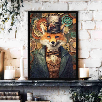 Steampunk_Fox_Featured_Image_Black_Frame_-_Vintage_Panda_Designs