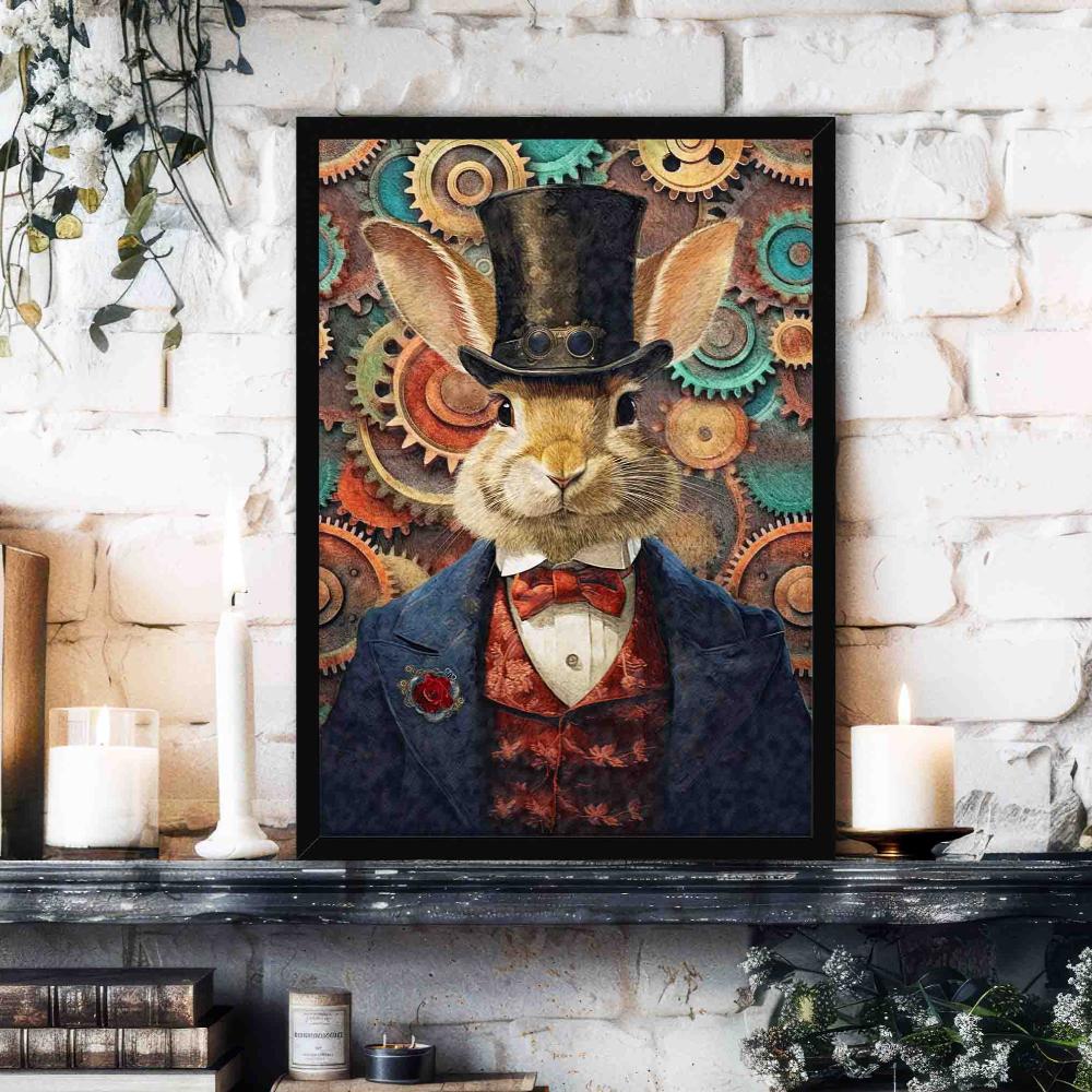 Steampunk_Rabbit_Featured_Image_Black_Frame_-_Vintage_Panda_Designs