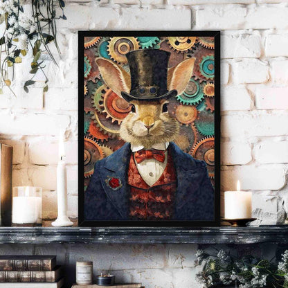 Steampunk_Rabbit_Featured_Image_Black_Frame_-_Vintage_Panda_Designs