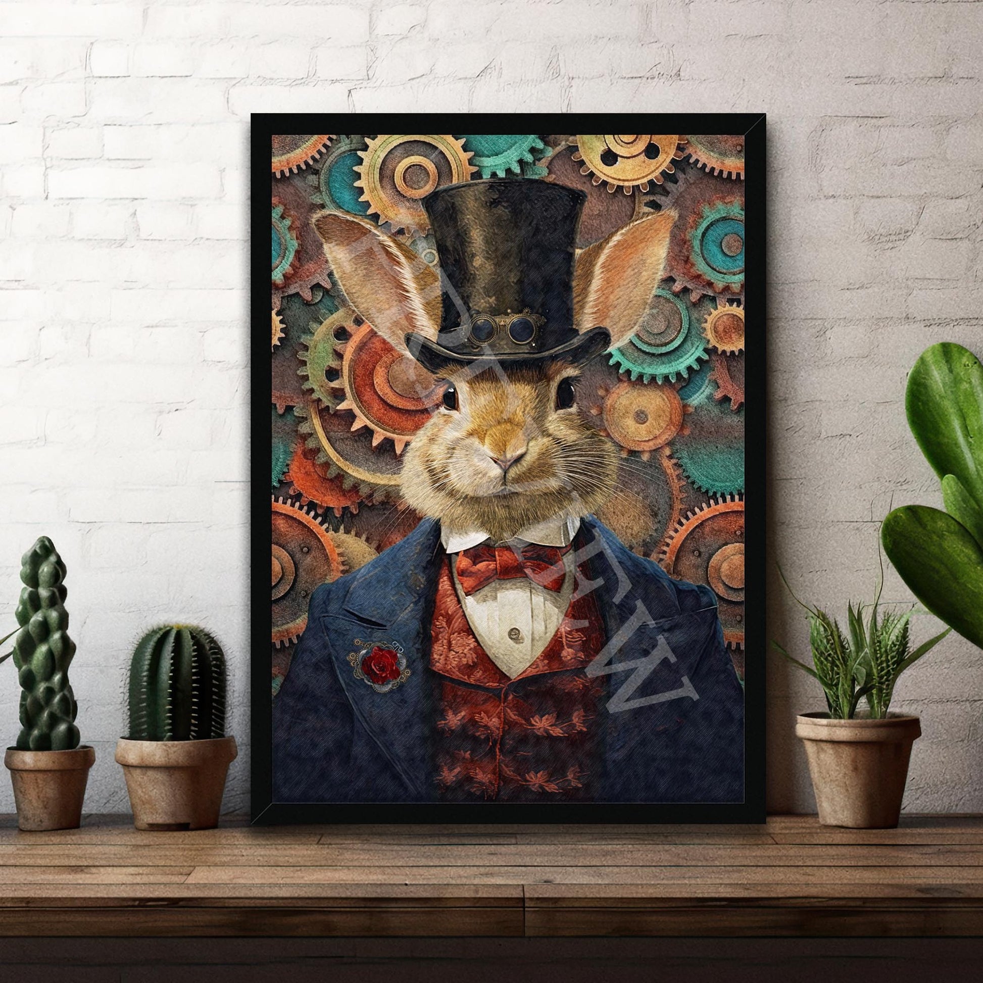 Steampunk_Rabbit_Frame_Example_2_-_Vintage_Panda_Designs