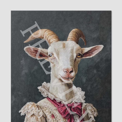 Goat Lady Wall Art Print