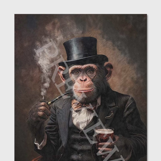 Monkey Whisky Pipe - Vintage Panda Designs