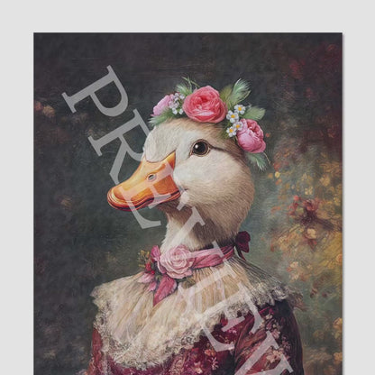 Duck Lady Wall Art Print