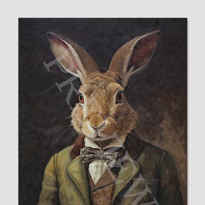 Hare Gentleman Wall Art Print