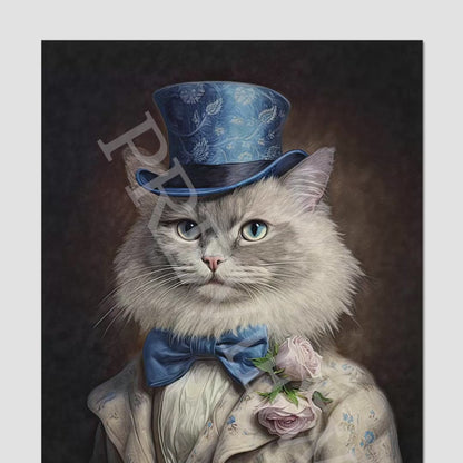 Ragdoll Cat Gentleman Wall Art Print