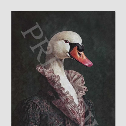 Swan Gentleman Wall Art Print