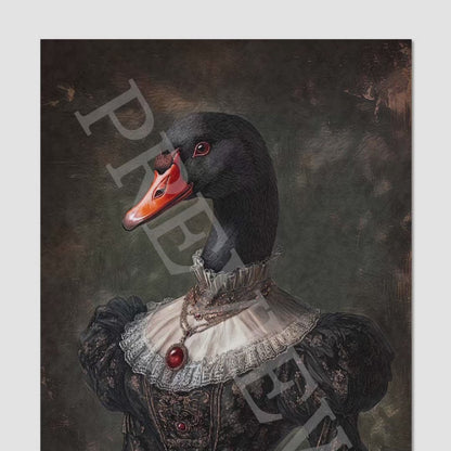 Black Swan Lady Wall Art Print